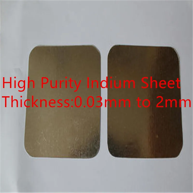 Zion High-purity In≥99.999% Pure indium sheet 0.02-2mm Indium Foil Indium Block Laser Heat Dissipation Coating Sealing Material