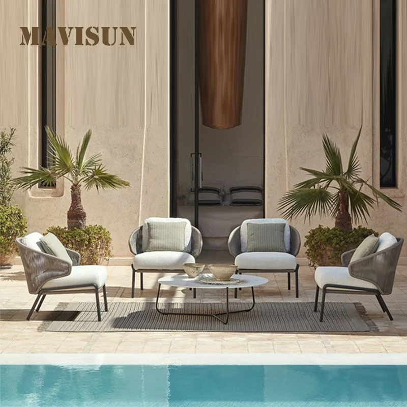 Creative New Sun Lounger Outdoor Sofas Garden Furniture Dining Set Camping Chairs And Table Postmodern Bench Cafe Chairs