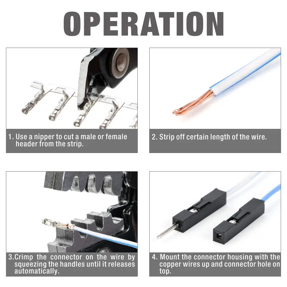 Iwiss SN-025 Krimptang Kit Crimper Tang Set Met 1550Pcs 2.54Mm Dupont Terminals En 760Pcs 2.54Mm JST-XH Connectors