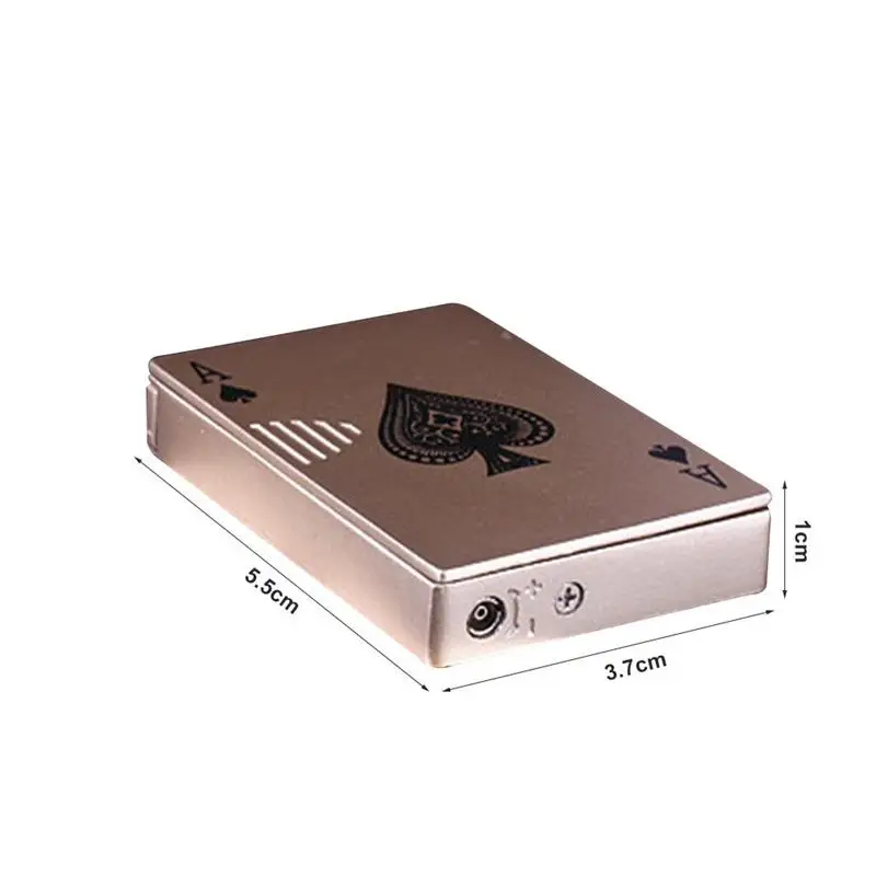 Creative Jet Torch Turbine Playing Card Lighter Portable Windproof Metal Men's Fun Toy Gadget