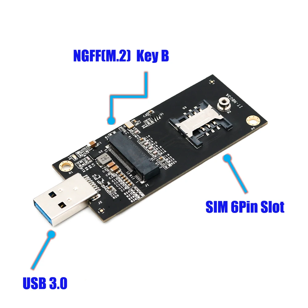 M2 USB Adapter M.2 NGFF DW5811E DW5821E T77W968 DW5816E  ME936 EM7455 L860-GL L860 USB 3.0 Kibővítés rty számára 3G / 4G LTE Modul