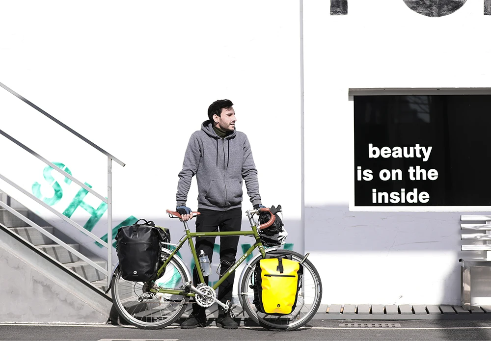 Rhino walk Bike Packt asche wasserdicht 27l Fahrrad Side Pack multifunktion ale Rücksitz Radfahren Travelling Storage Bikepacking – Detail 17