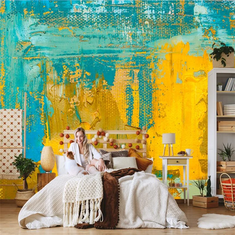 Nordic abstract art graffiti personality wallpapers for living room TV background mural wallpaper home wall covering Stickers