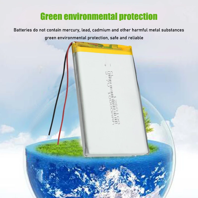 Batteria al litio ricaricabile 3.7V 10000mAh Lipo Li-Po 1260100 con batterie di ricambio per Batteria ai polimeri di litio PCB per Tablet DVD