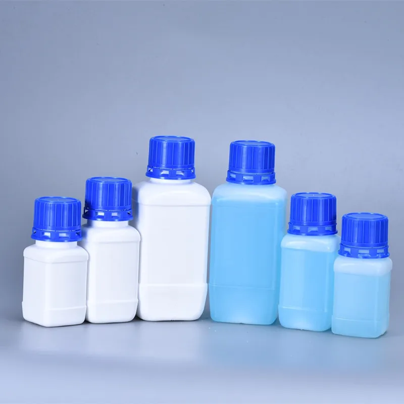 10Pcs Empty 60ML HDPE square bottle Chemical laboratory reagent liquid refillable bottle Glue Oil container leakproof