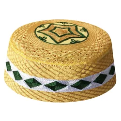 Sombreros de oración Islam árabe para hombres, Topi, Kippah africano, gorros de cabeza, musulmán, indio, sombrero judío, amarillo, Boina, nuevo