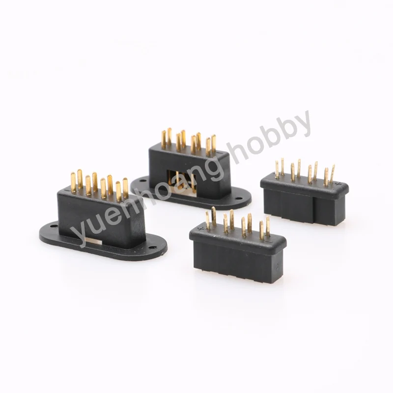 5Pairs Servo Connectors MPX 8 Pins Male Female Plugs Signal Wire 8 Core Connecting Parts for RC Hobby Model Airplane Drone Boat