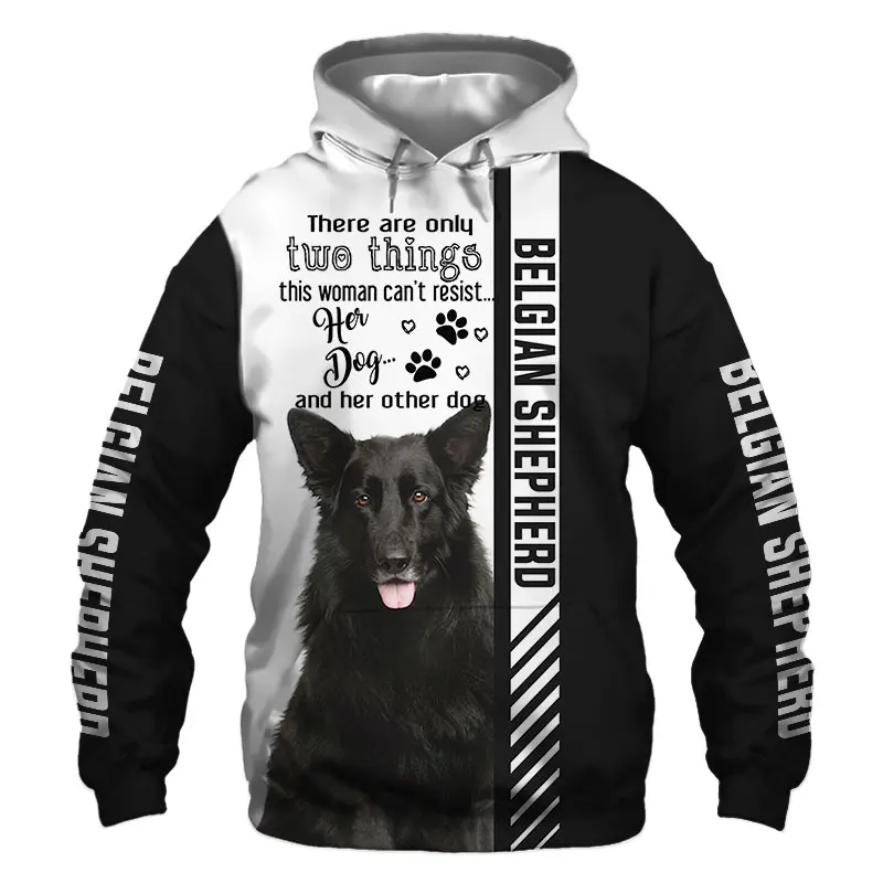 Belgian Shepherd Dog 3D Printed Jacket Men/women Harajuku Hoodie Unisex Casual Streetwear Sweatshirt Pullover Sudadera Hombre-55