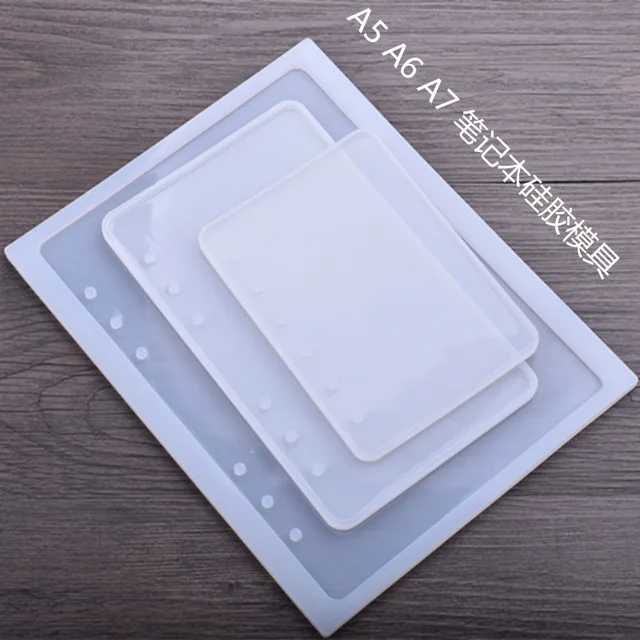 Silikonowe formy do notebooków A5 A6 A7 lustro kryształowe formy do żywicy DIY tworzenia biżuterii