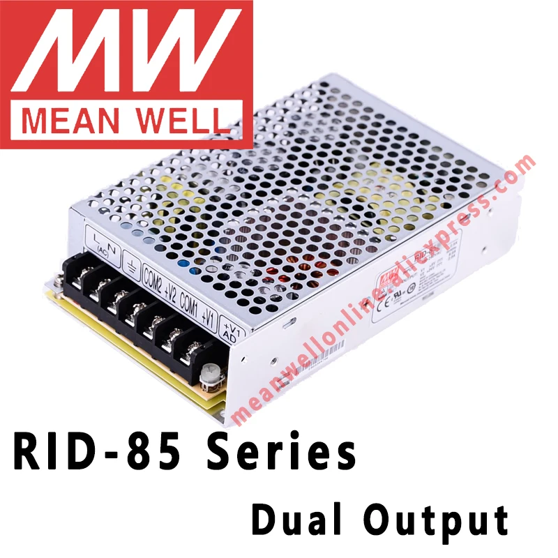 

Mean Well RID-85 Series AC/DC 88W 5V/12/24V Dual Output Switching Power Supply meanwell online store