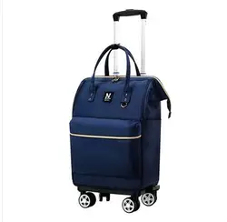 Women trolley Backpacks carry on luggage bags Travel Trolley Bags travel luggage bags on wheels  Oxford Rolling Wheeled Backpack