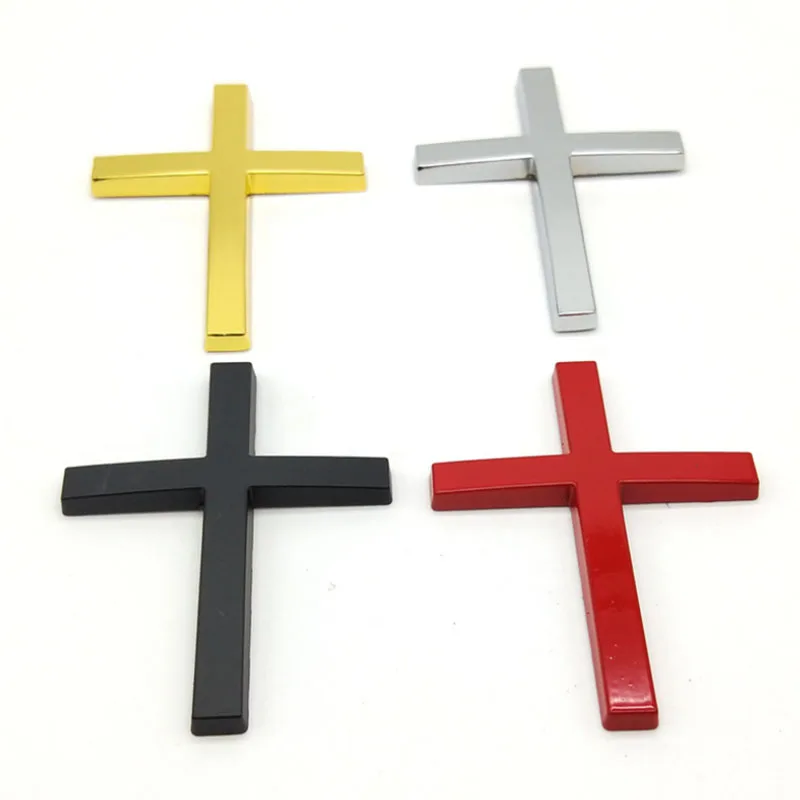 1Pc 3D Metall Jesus Gott Kreuz Symbol Auto Aufkleber Universal Emblem Abzeichen Aufkleber Christian Dekorative Christentum Auto-styling