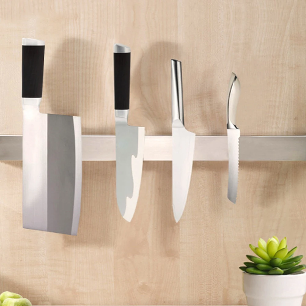 Magnetic knife Holder 40cm Kitchen Knife Stand Bar Strip Wall Magnet Block Aluminum For Knives Storage Cooking Accessories