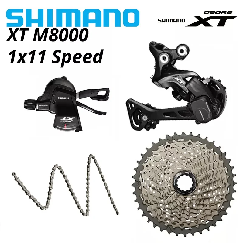 SHIMANO DEORE XT M8000 1x11 Speed Groupset for MTB Mountain Bike Shift Lever RD-M8000 Rear Deraillers HG701 11-42T 46T Cassette