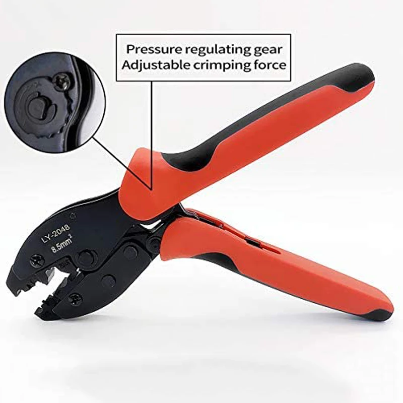 Spark Plug Crimper,Crimping Pliers for Spark Plug Stripping Tool LY-2048 Ratchet Wire Terminal Crimper-Wire Hand Crimping Tool