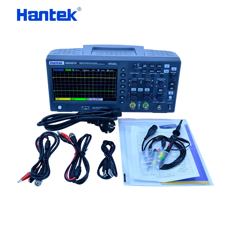 Цифровой USB-осциллограф Hantek, 2-канальный, 100 МГц/150 МГц, частота дискретизации 1 Гвыб/с, DSO2C10 2C15 2D10 2D15