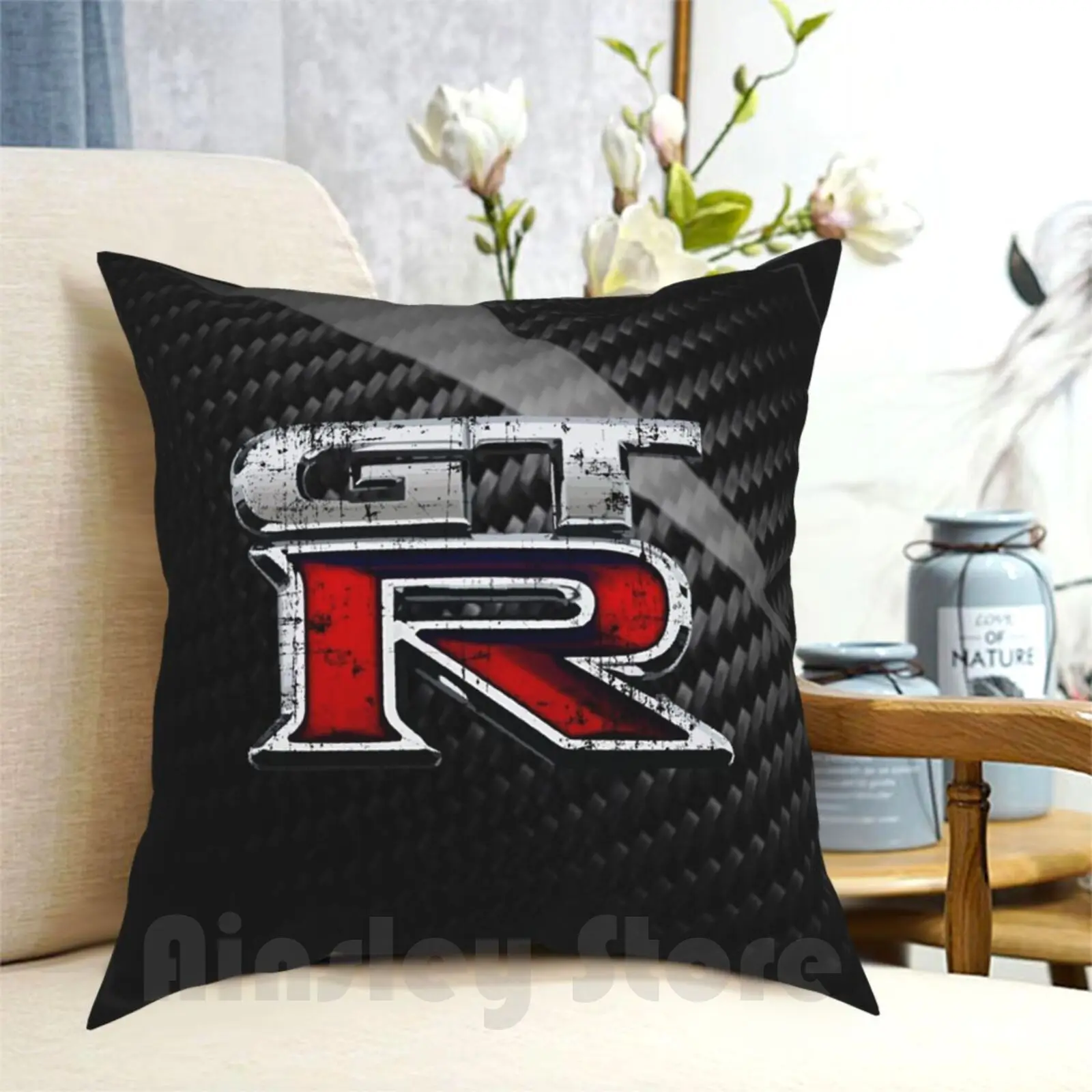 

Gtr Carbon Fiber Pillow Case Printed Home Soft Throw Pillow Nissan Gtr Gt R Nismo Supercar Super Cars Supercar V6 Awd