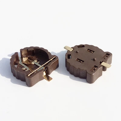 10PCS/LOT BS-1220-2 CR1220 CR1225  button battery holder SMD package gold plating