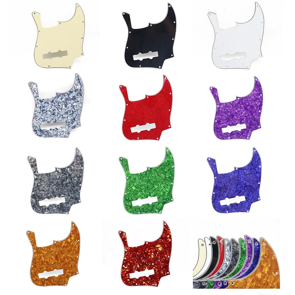 1Pcs Guitar Pickguard 3 Ply 10 Hole Jazz Bass Jb Pickguard For JB Bass guitar with 10pcs Screw