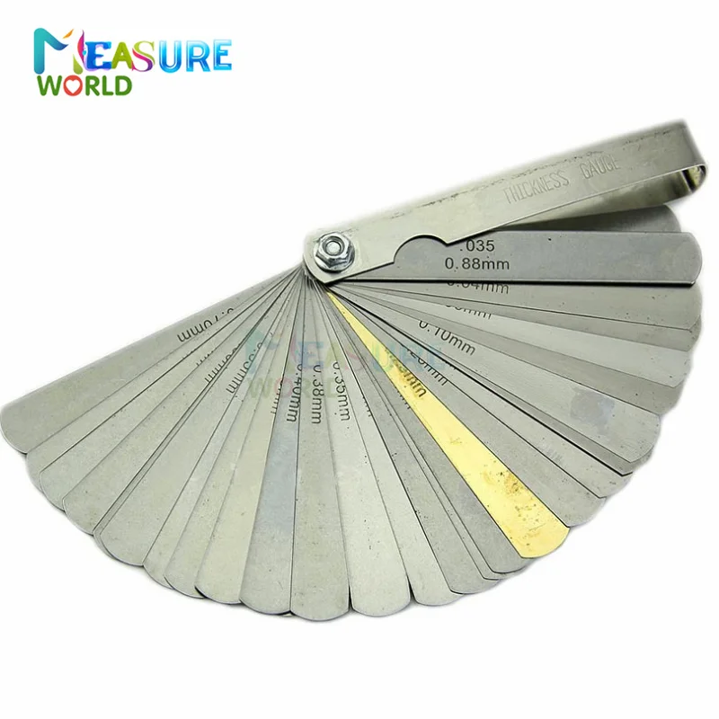 32 Blades Metric Thickness Gage Set Tappet Valve Feeler Gauge Gauges /metric With Brass Measuring Range 0.04mm - 0.88mm