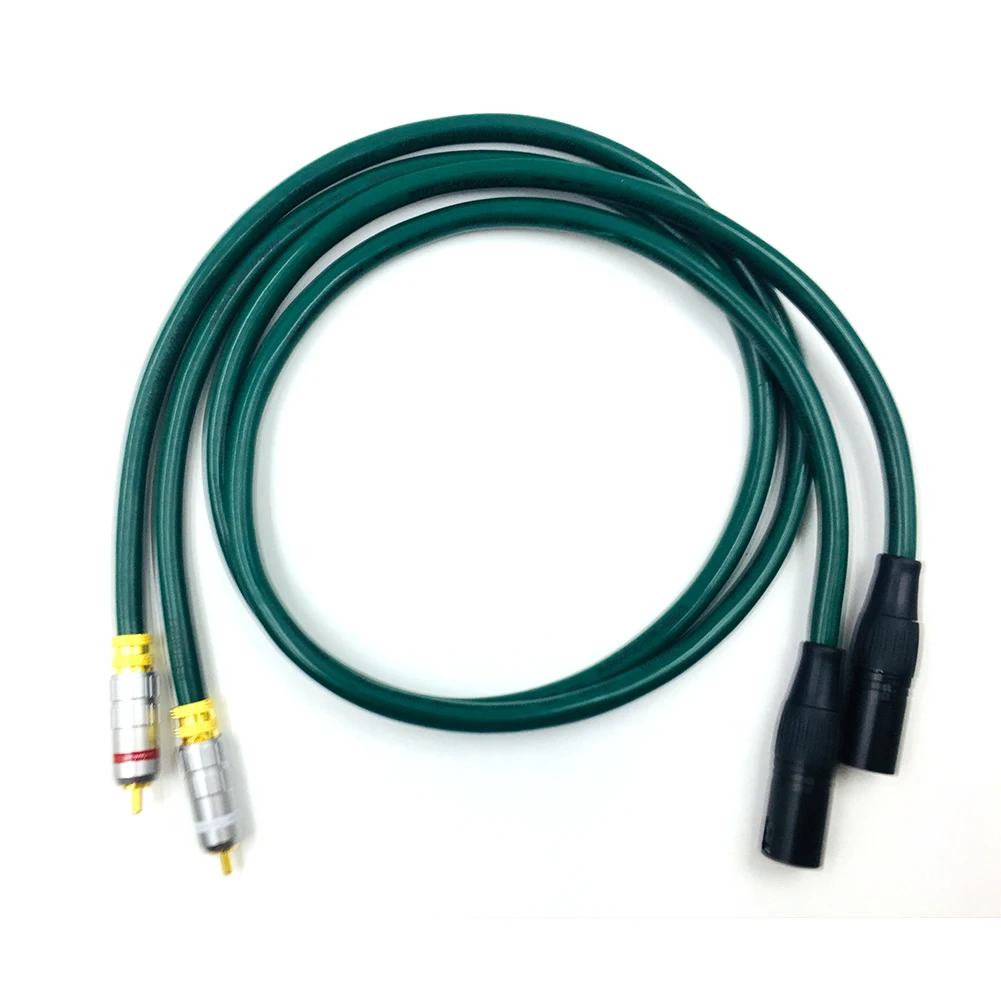 Pair Hifi2 XLR Male  to 2RCA Male Cable Interconnect Cable Amplifier CD Player Audio Speaker 3pin XLR Balanced Cable