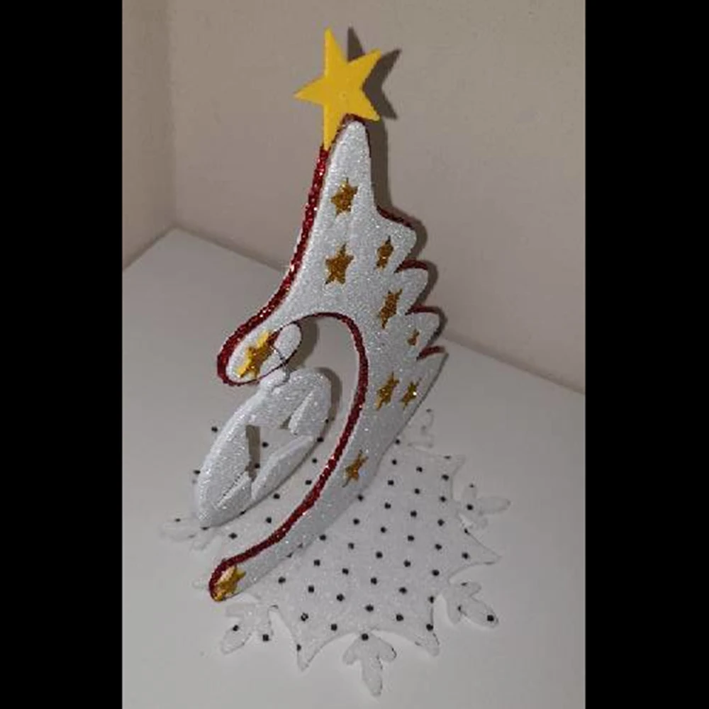 New Large Christmas tree metal cutting die mould scrapbook decoration embossed photo album decoration card making DIY handicraft