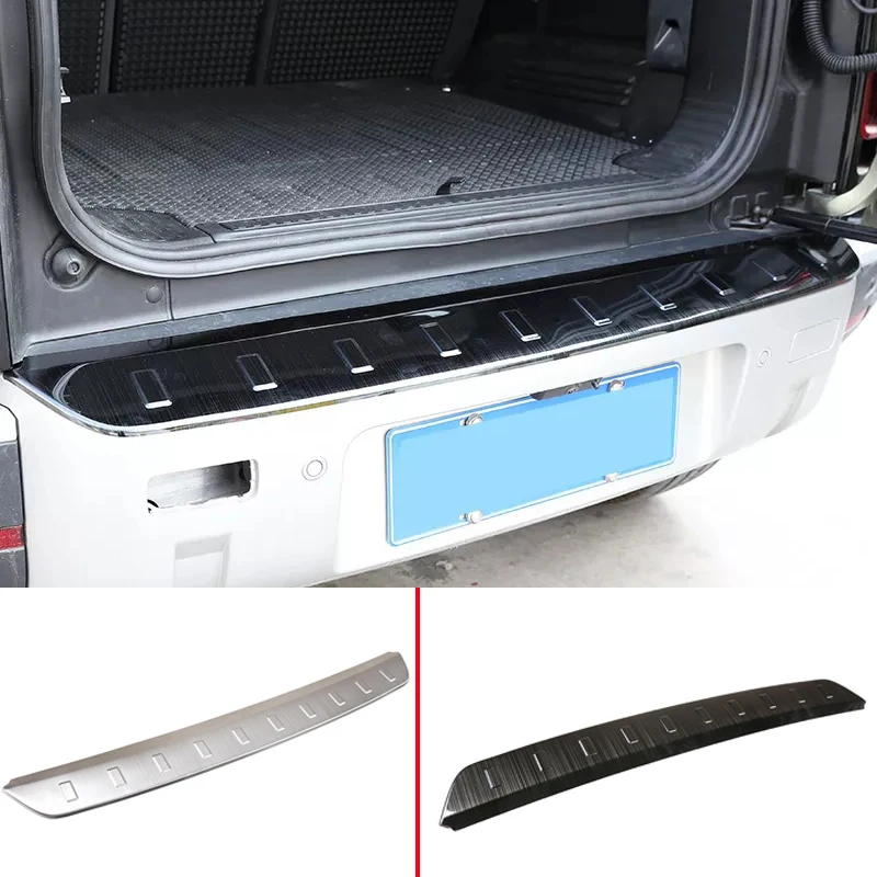 

1 pieces Car Accessories Car Rear Bumper Plate Cover Trim Stickers Stainless Steel For Land Rover Defender 110 2020-2021