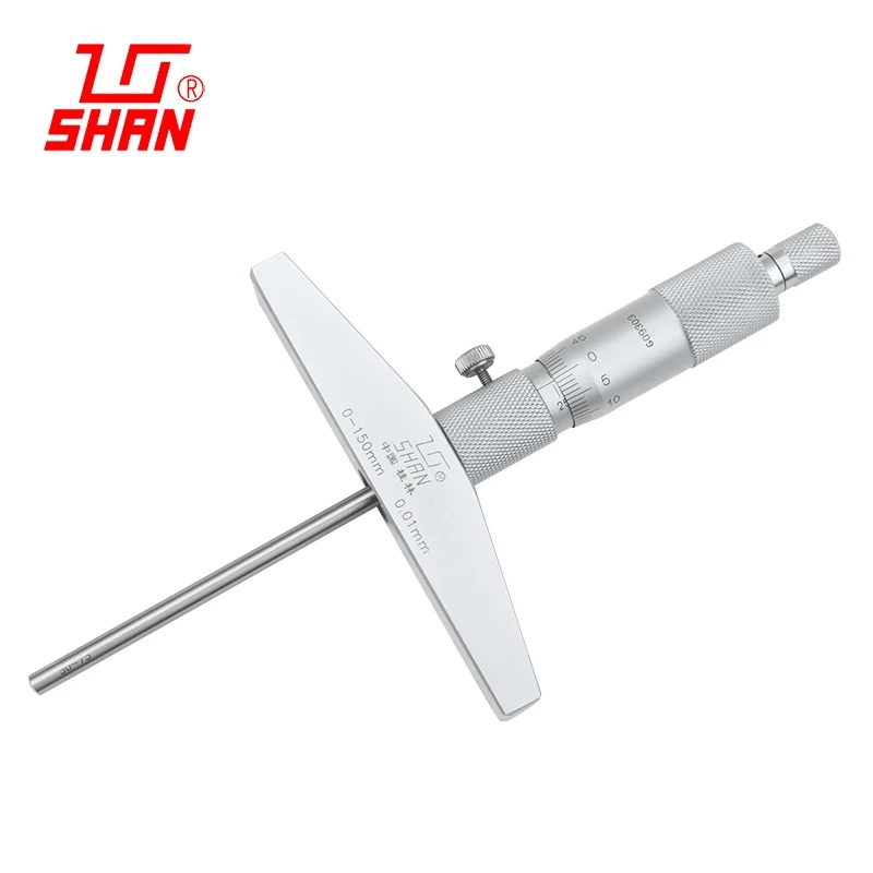 Depth micrometer 0-25 mm 50mm depth ruler high precision 0.01 mm Depth Micrometer Gauge With Rods depth Measurement Caliper