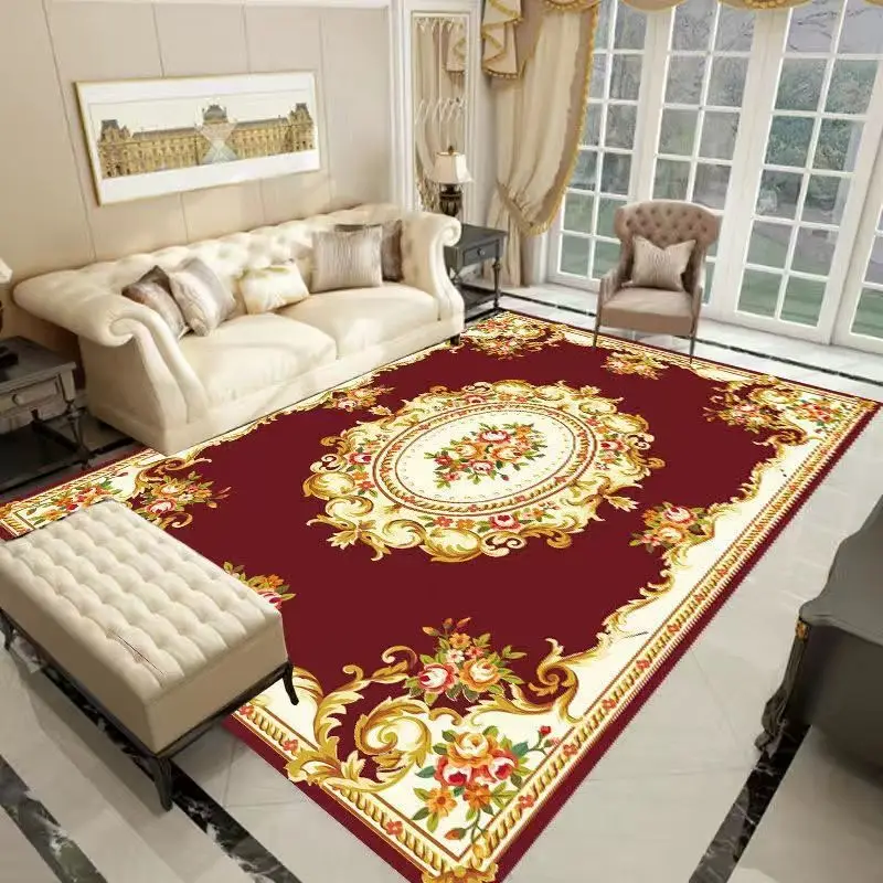 

Hot Sale Washable Large Size 2000x3000mm Classical Soft Carpet Home Living Room Customizable Polyester Carpet For Bedroom Parlor