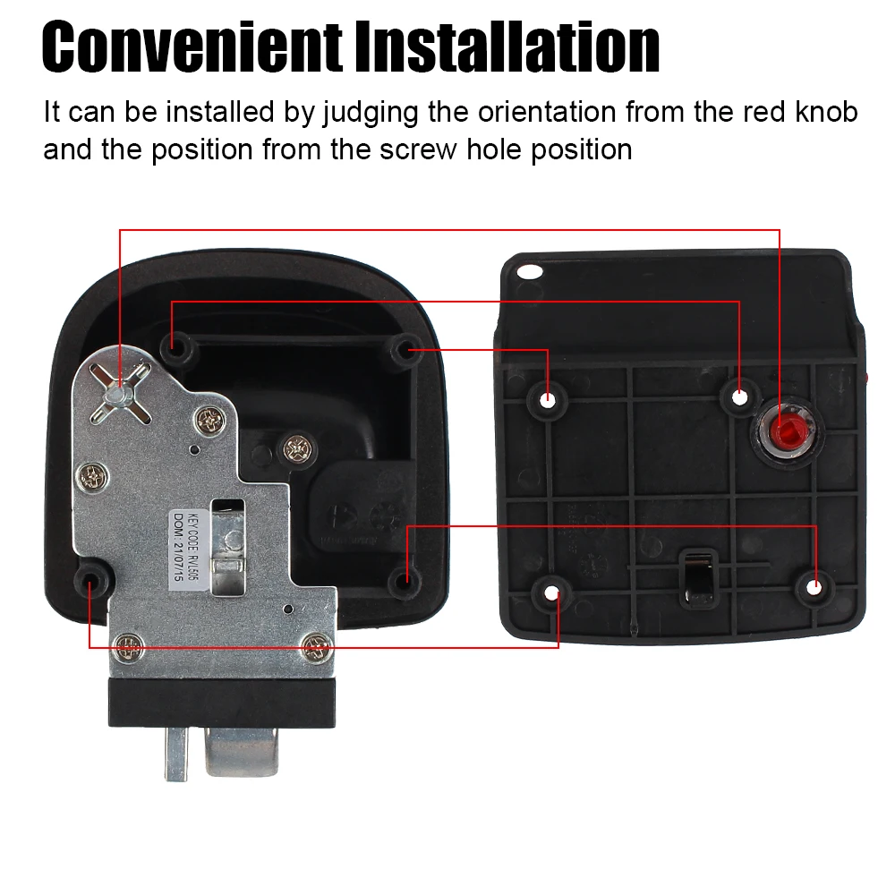 Door Latch Handle with Keys RV Door Lock Replacement Camper Accessories Double Open Door Lock RV Camper Trailer Entry Door Lock