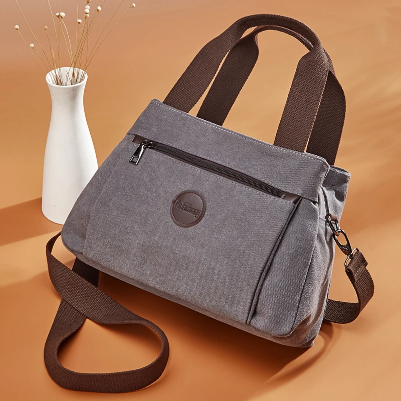 Neue Multifunktions Umhängetasche für Frauen Schulter Messenger Taschen Weibliche Leinwand Handtaschen Mode Große Kapazität Hobos Pack – Detail 3