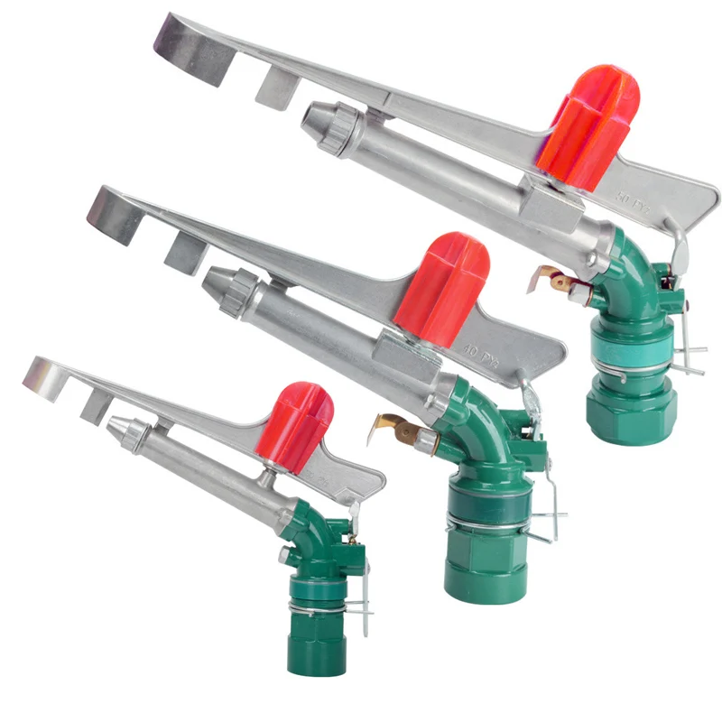 1.5'' 2'' 2.5'' 0-360° rotation Adjustable Sprinkler Gun Irrigation Spray Gun field Garden Sprinkler Large Area Water Irrigation