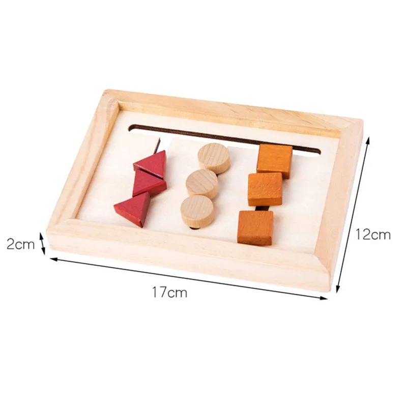 Baby Montessori Toy Wooden Learning Shape Matching Toy Logical Reasoning Training Puzzles Game Children Early Educational Toy