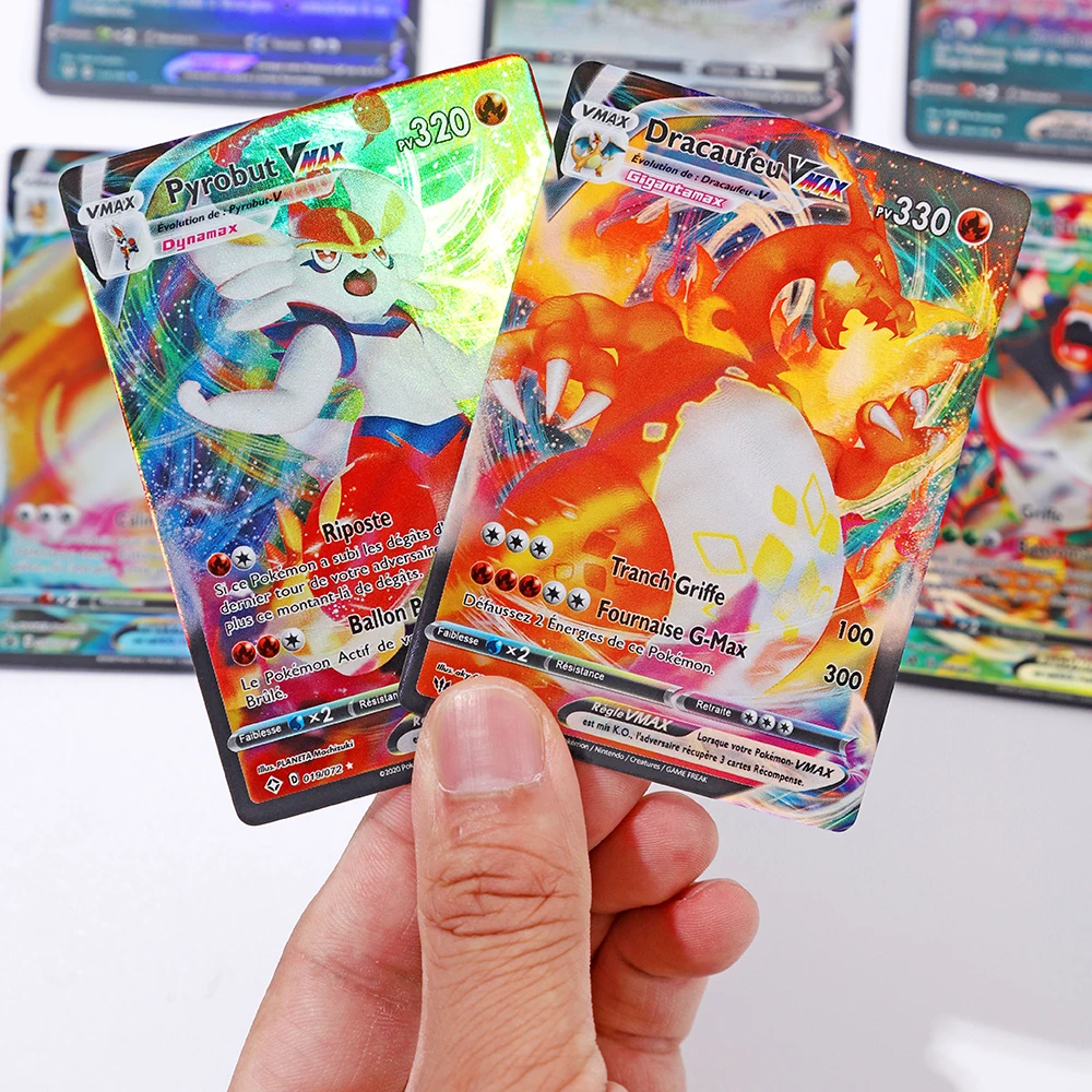 20PC francuska/angielska wersja kart Pokemon V GX MEGA TAG TEAM EX gry Battle Card zabawka dla dzieci