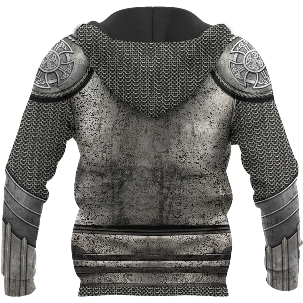 Irish Armor Knight Warrior Chainmail printed 3d hoodies Sweatshirt zipper hoodies women For men Pullover Cosplay costumes 03