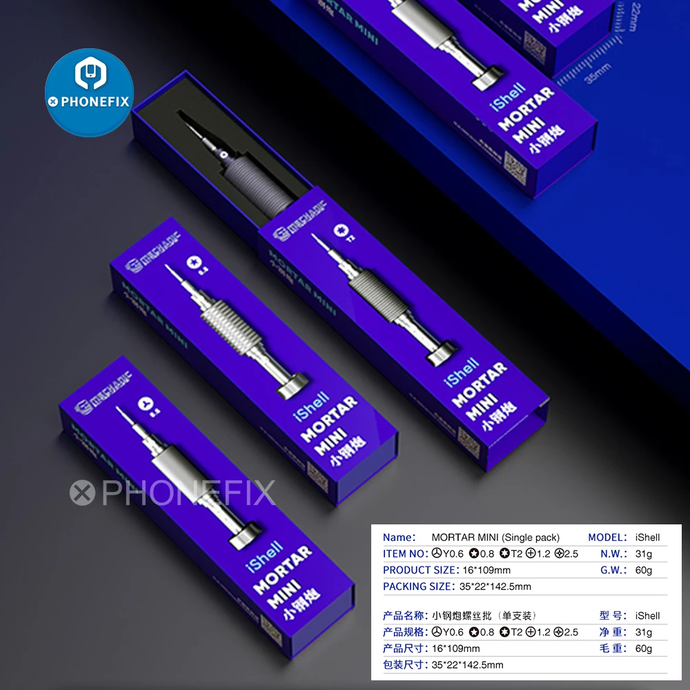 Mechanic IShell Präzisions-Schraubendreher-Set Phillip Torx T2 Y0.6 Konvex-Kreuz für iPhone-Reparatur, Uhren- und Kamera-Demontage, Öffnungswerkzeug – Detail 14