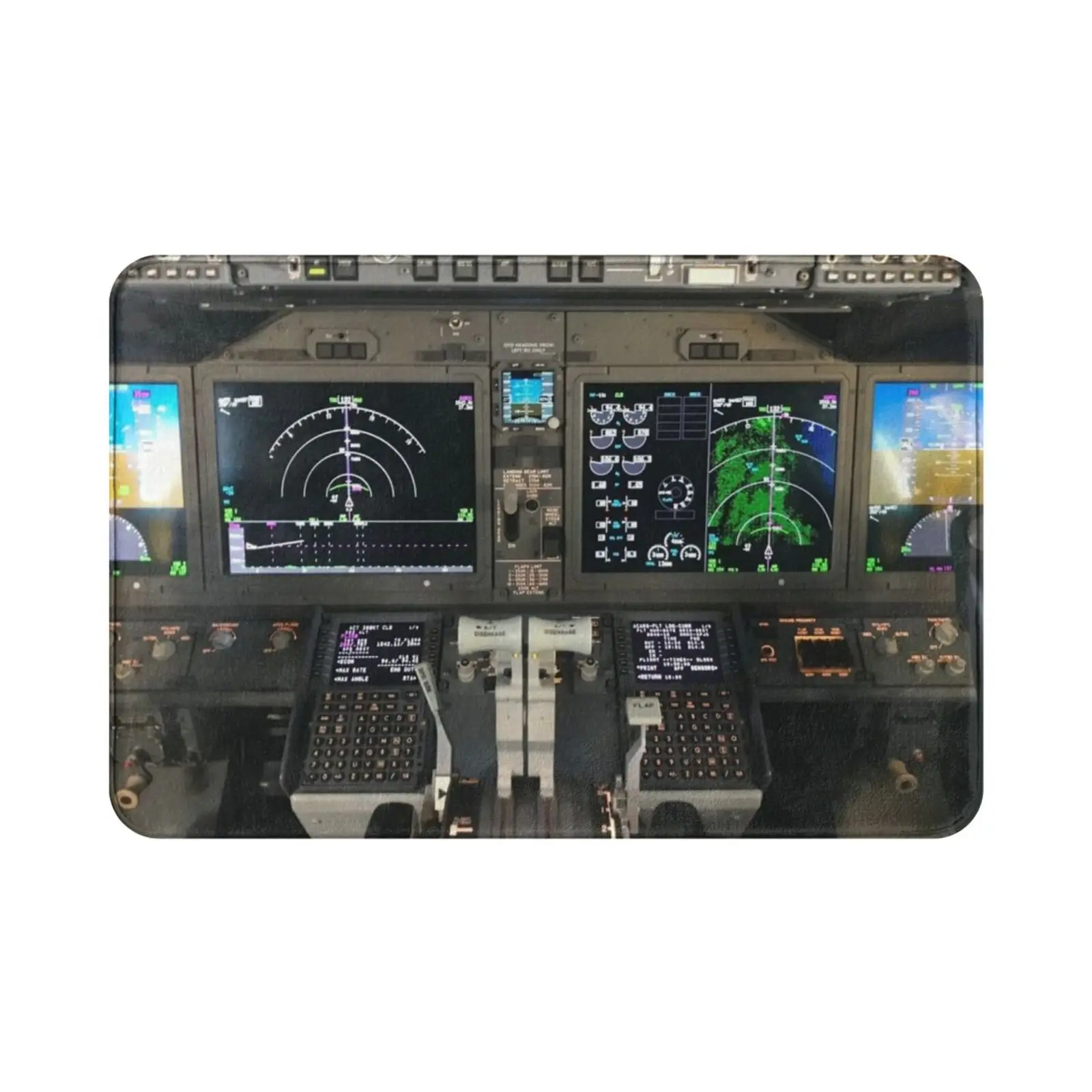 B737max Cockpit View Carpet Mat Rug Cushion Soft Fly Airplane Boeing 737 B737 Cockpit Crew Pilot Sky Cabin Fly Screen