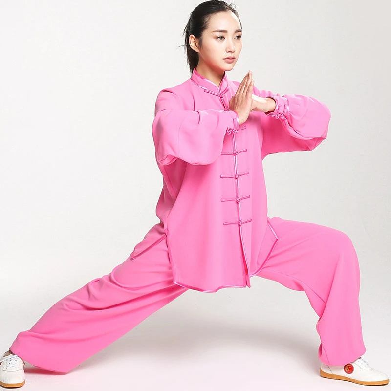 Summer Autumn Cotton Tai Chi Clothing Middle Aged Outdoor Fitness Judo Martial Jiu Jitsu Arts Sports Exercise Men Women Suits