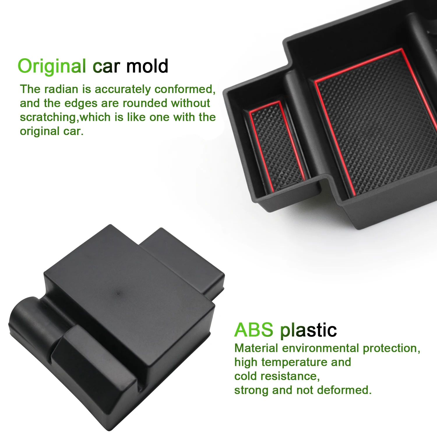 RUIYA Car Armrest Storage Box for Leon MK3 Leon Cupra 5F 2013-2019 Central Control Container Auto Interior Leon MK3 Accessories