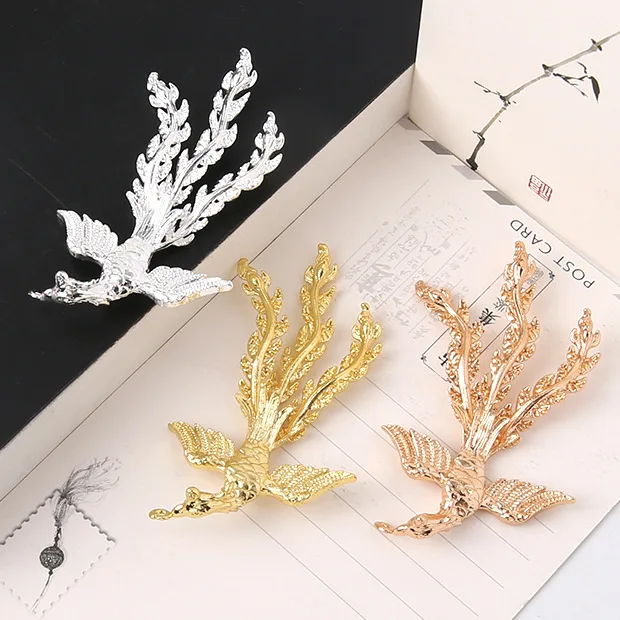 3pcs Gold /Silver Plated Alloy Phoenix Pendant Accessories For Jewelry Making DIY Findings