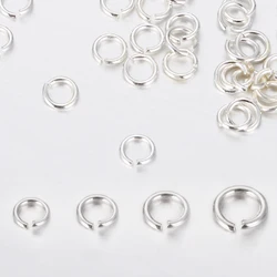 30-60pcs 925 Sterling Silver Open Jump Rings 3-6mm Split Ring Connectors for DIY Earrings Bracelet Jewelry Making Findings