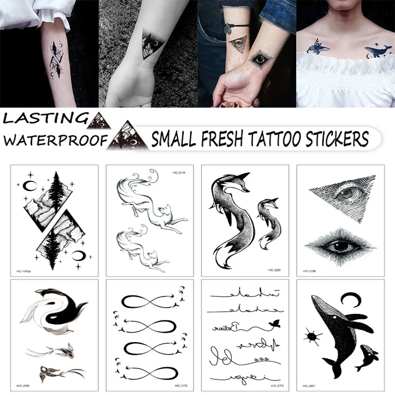 Adult Tattoo Stickers Simple Fashion Small Fresh and Beautiful Personality Temporary Tattoo Stickers Wholesale Tattoos