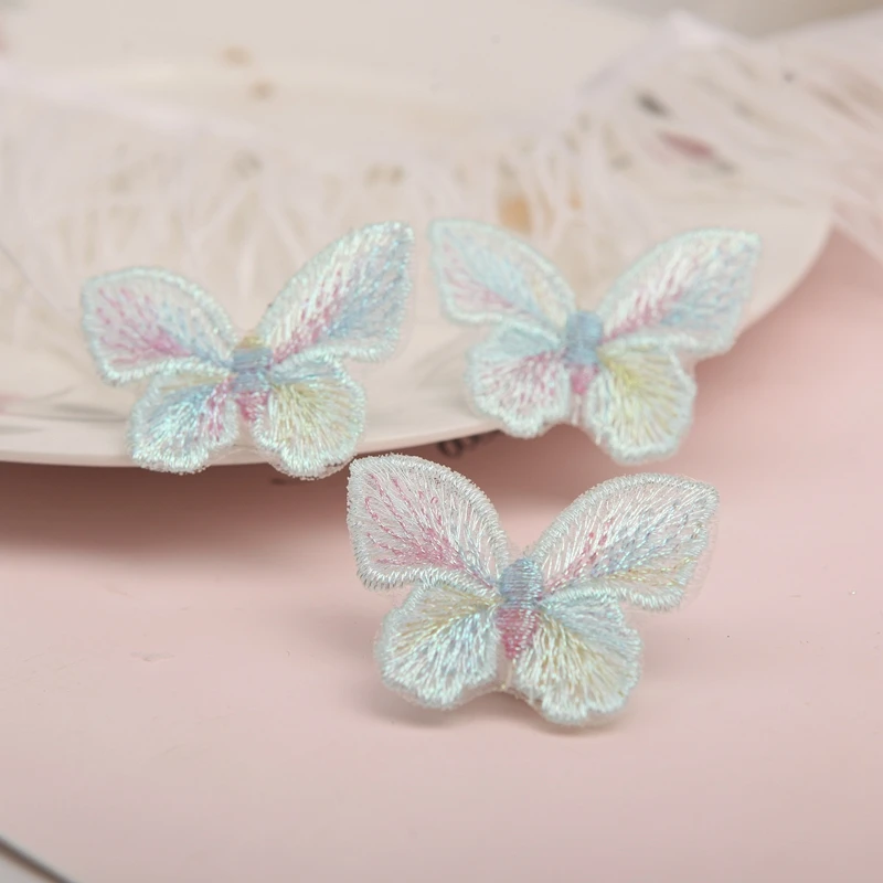 New 9pcs/Lot Shiny Butterfly Accessory For Apparel Sewing Materials Wedding Dress DIY Lace Trim
