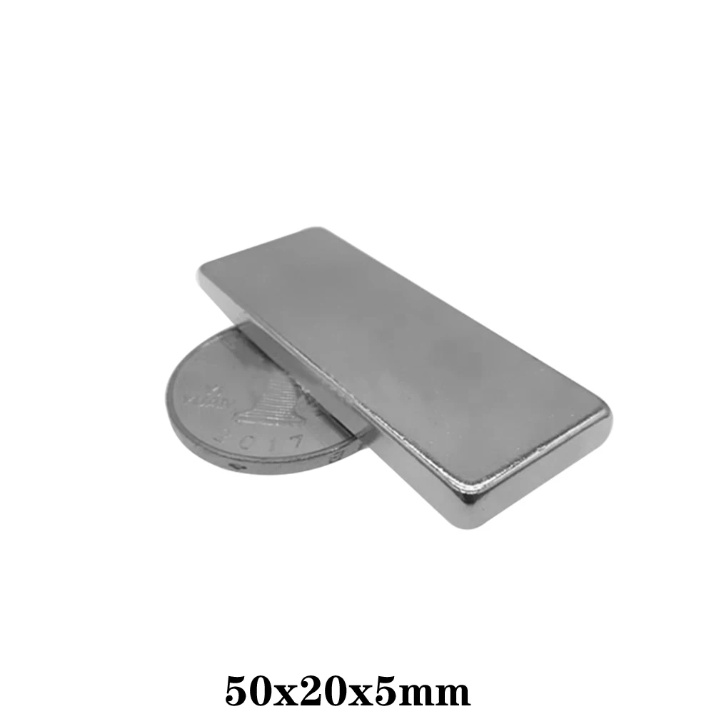 1/2/5/10/15PCS 50x20x5 Powerful Quadrate Magnets 50mmX20mm Neodymium Magnet 50x20x5mm Strong NdFeB Permanent Magnetic 50*20*5 mm