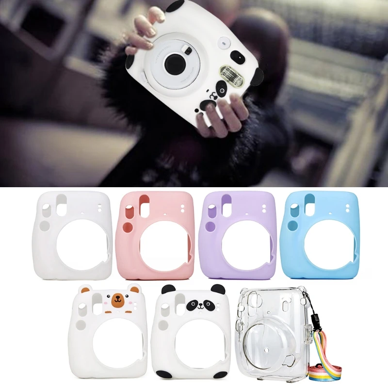 Per instax Mini 11 custodia per fotocamera custodia protettiva in Silicone morbido custodia antigraffio