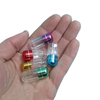 100/500pcs 2ml capsule shell colorful empty clear pill case plastic bottle medicine container Tablet medicine separators holder box