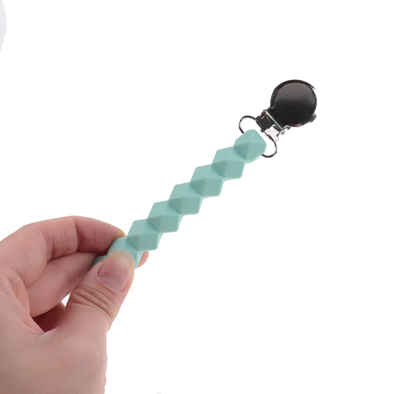 10 pièces bébé sucette chaîne Silicone hexagone porte-tétine à mâcher Silicone jouets de dentition bébé dentition porte-sucette sans BPA