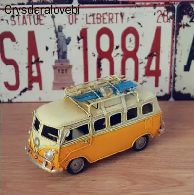 Creative handmade home accessories, wrought iron handicrafts iron retro home furnishing bus classic buses