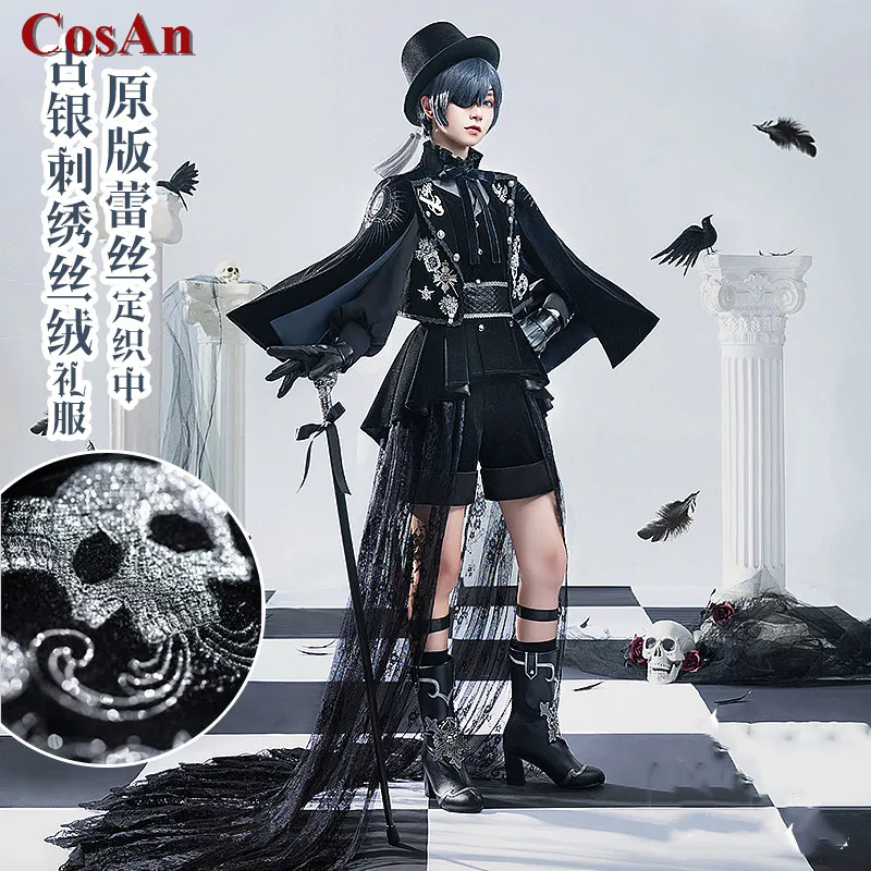 CosAn Anime Black Butler Ciel Phantomhive Cosplay Costume 15th Anniversary Gorgeous Uniform Activity Party Role Play Clothing