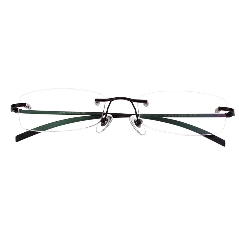 

53mm Rimless Frame Pure Titanium Classic Prescription Eyeglasses Rx Spectacles